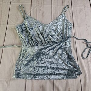 Listicle Velvet Wrap Tank Top Cami Size Small